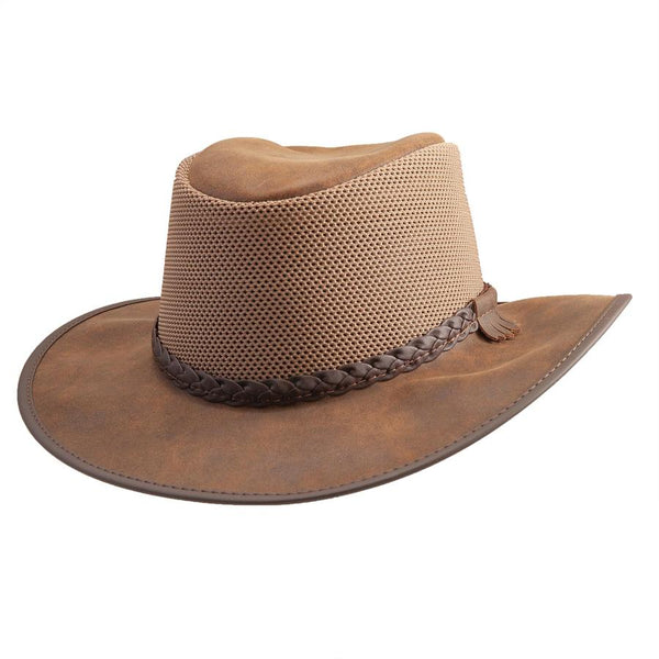Head'N Home Breeze Drifter Leather Men's Fedora Hat | Chapel Hats