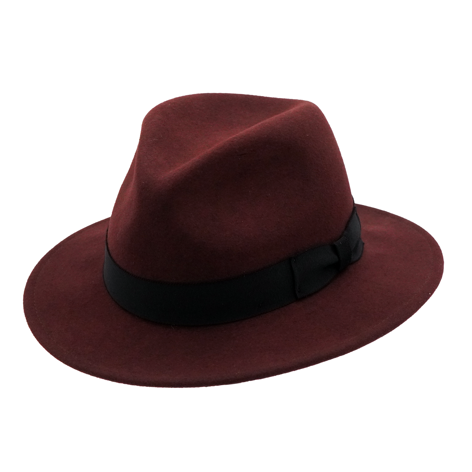 DUKE AMERICAN MADE FELT FEDORA BURGUNDY | FRANCIS & MAY  display picture 2