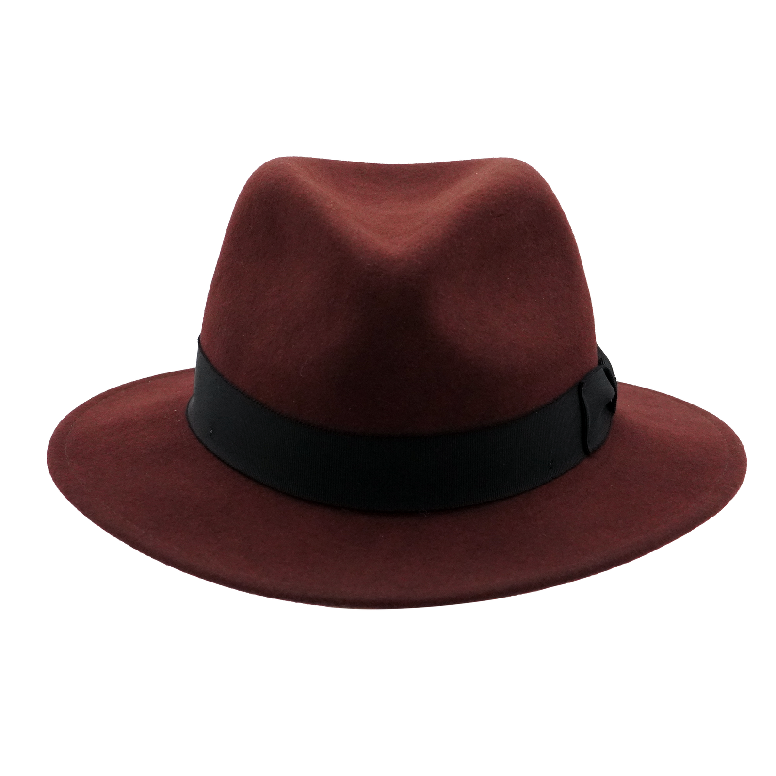 DUKE AMERICAN MADE FELT FEDORA BURGUNDY | FRANCIS & MAY – Chapel Hats