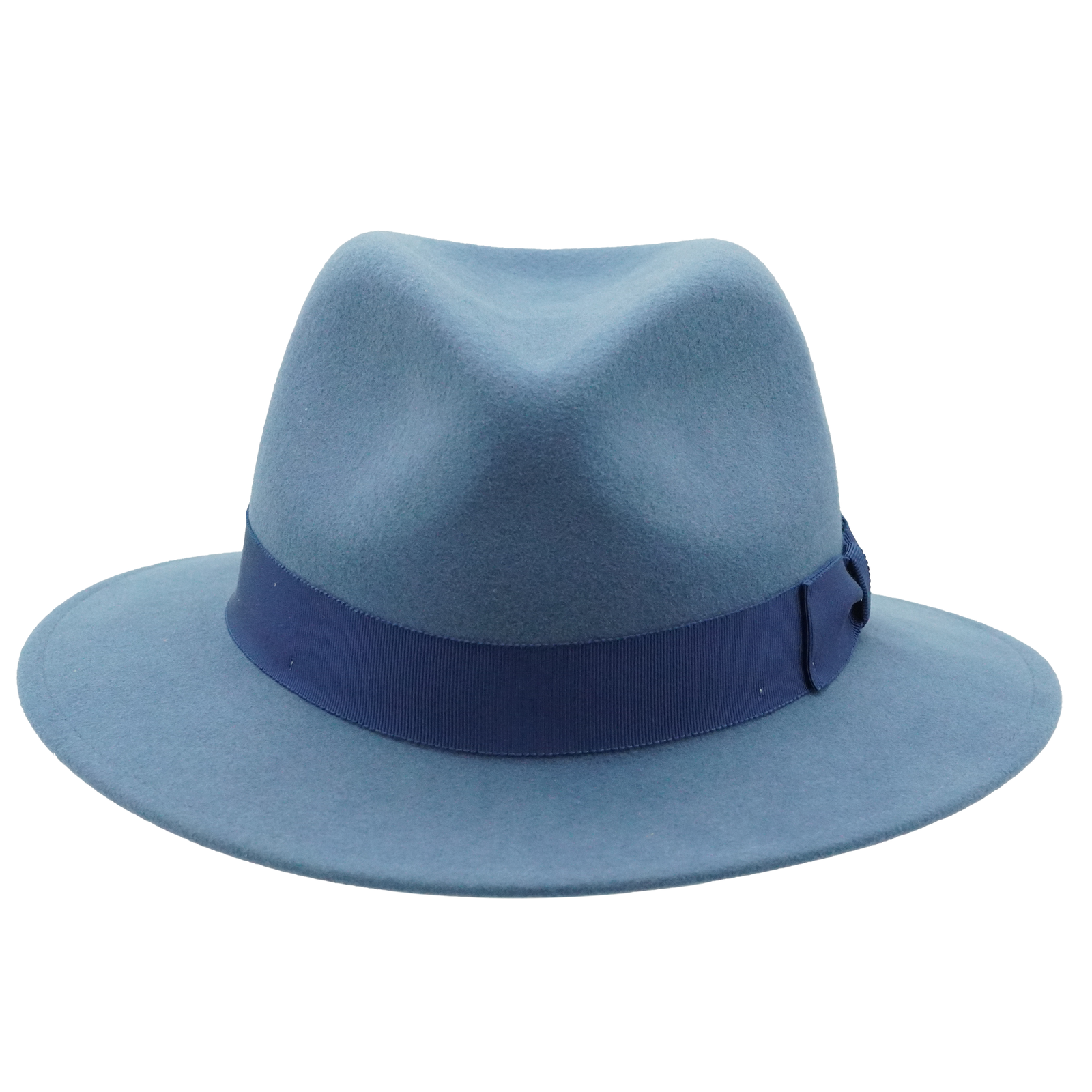 DUKE AMERICAN MADE FELT FEDORA BLUE FRANCIS MAY – Chapel Hats
