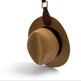 OVAL LEATHER HAT CLIP