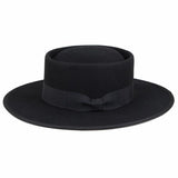 Gabbie Felt Stiff Brim Adjustable Bolero Hat Black